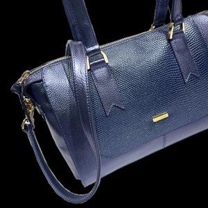 LEATHER HANDBAG - WOMEN'S LEATHER BAG WITH ADJUSTABLE AND DETACHABLE SHOULDER ST